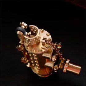 All Copper Handmade Mechanical Punk Kerosene Lighter Trench Machine (Option: Shaft even)