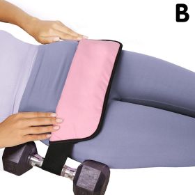 Glute Thrust Belt Exercise Reverse Squat (Color: Pink)