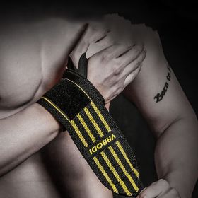 Fitness Wrist Bandage Anti Sprain Sports (Option: Yellow-Four stripes-55x8)