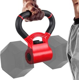 Simple Single Hole Portable Grip Dumbbell (Color: Red)