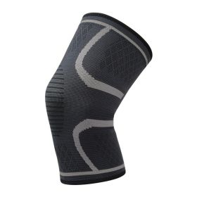 Fitness Kneepad Gear Patella Brace Basketball Volleyball Support 1 Pcs Elastic Knee Pads Running Cycling Nylon Sports (Color: Gray)