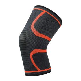 Fitness Kneepad Gear Patella Brace Basketball Volleyball Support 1 Pcs Elastic Knee Pads Running Cycling Nylon Sports (Color: Orange)