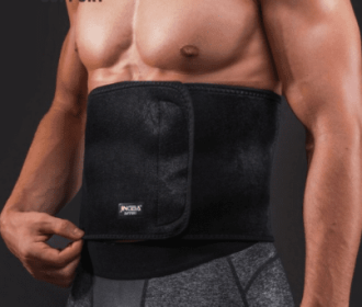 Sports Fitness Waist Belt Men Shapewear (Color: Black)