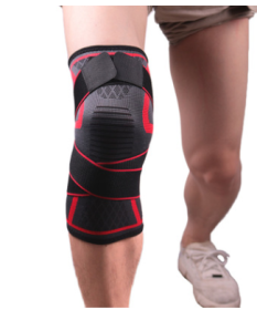 Sports Knee Pads Fitness Running Cycling Knee Support Braces Elastic Nylon Sport Compression Knee Pad Sleeve - 1PC (Color: Red2)