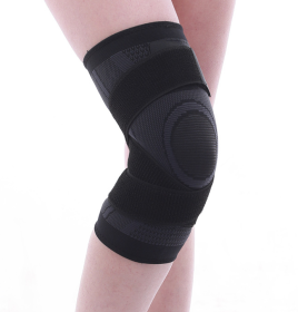 Sports Knee Pads Fitness Running Cycling Knee Support Braces Elastic Nylon Sport Compression Knee Pad Sleeve - 1PC (Color: Black2)